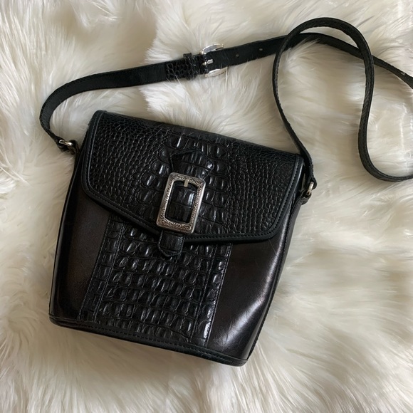 Brighton Bags Brighton Black Tooled Leather Crossbody Purse Poshmark